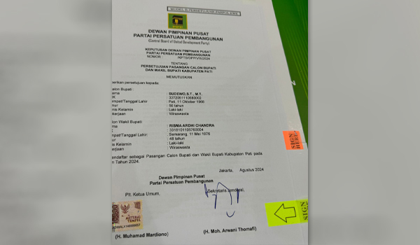 PPP Pati Sayangkan Oknum yang Sebar Rekom ‘Abal-abal’ untuk Pasangan&nbsp;Sudewo-Chandra